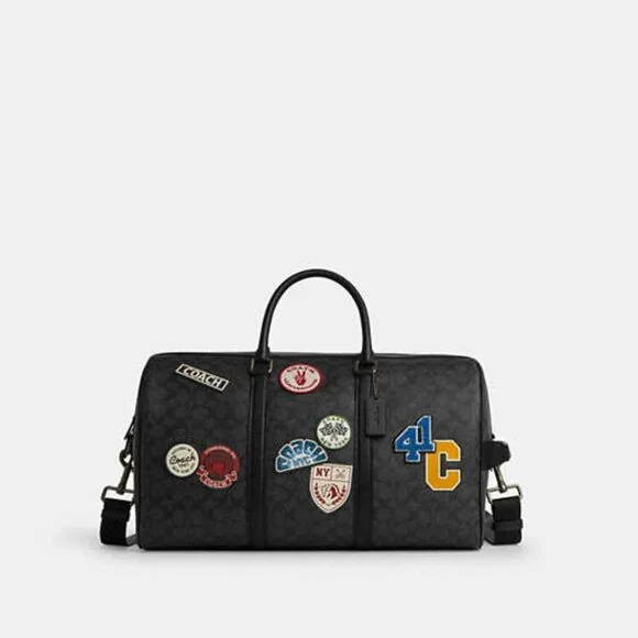 Coach Bags Venturer Bag In Signature Canvas With Patches